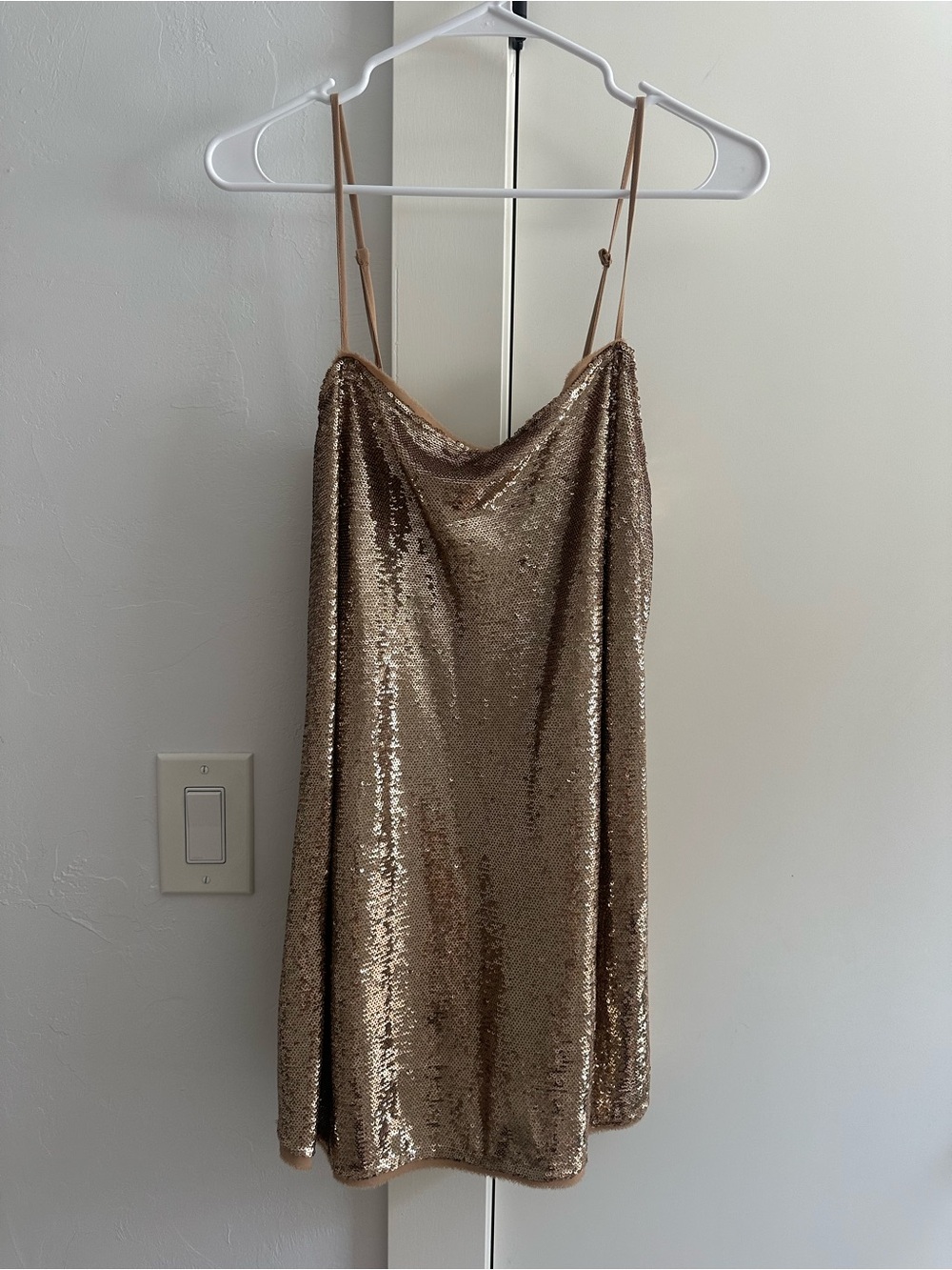 Free People Gold Sequin Mini Dress